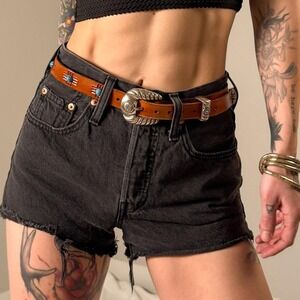 Levi's Black High Waisted Shorts - Size 24